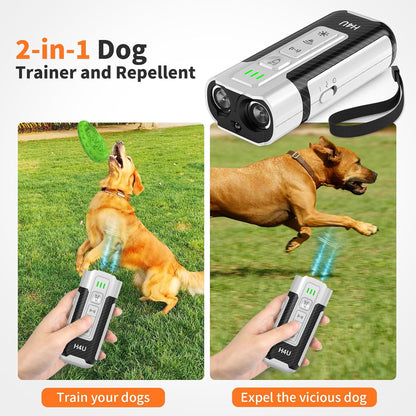 anti Barking Device for Dogs - Ultrasonic Dog Barking Stopper - Safe & Effective Dog Training & Behavior Aids - 3 Adjustable Modes, Rechargeable & Portable Dog Bark Deterrent for Indoor & Outdoor