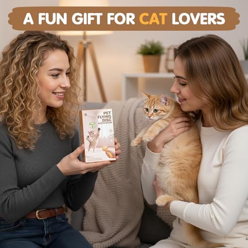 Unleash the Fun! 🎉 Rechargeable Cat Fetch Toy with 6 Flying Discs - Perfect for Indoor & Outdoor Play! 🐾✨